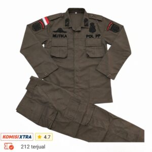 pdl satpol pp model gamlok– bordir tampa lis pinggir | bisa custom nama (salin)
