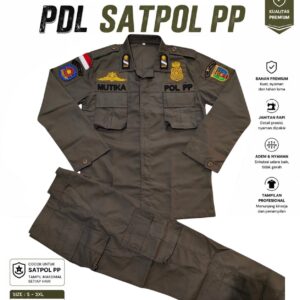 pdl satpol pp model gamlok– bordir tampa lis pinggir | bisa custom nama
