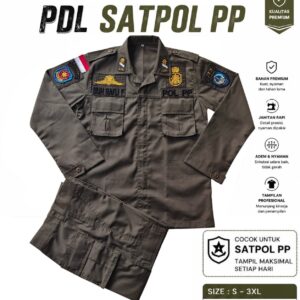 pdl satpol pp model gamlok– bordir tampa lis pinggir | bisa custom nama